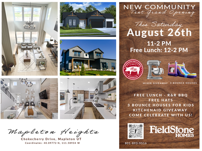 Mapleton Heights Grand Opening Tent Event!