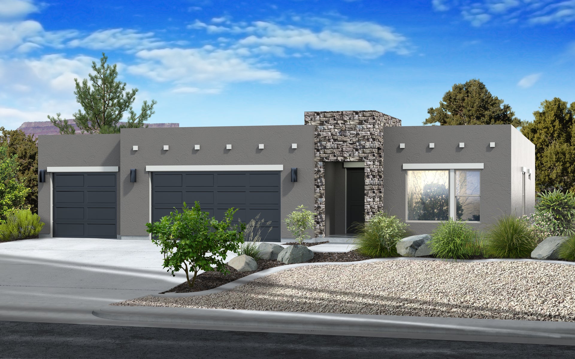 The Bluemont Desert Contemporary new home floorplan in Utah