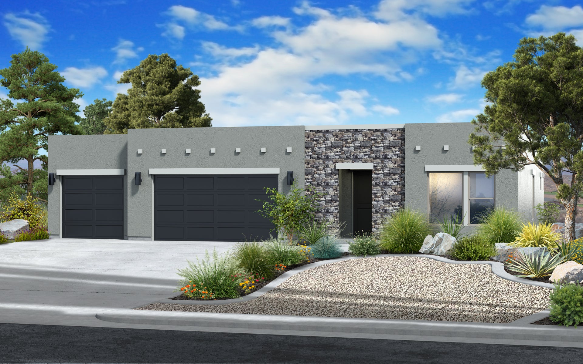 The Cordova Desert Contemporary new home floorplan in Utah